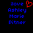 Blue pixelated text 'ilove Ashley Marie Pitner' on black background with red heart symbol above 'Ashley'.