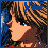 Pixelated side-profile of a person with light brown hair against dark blue background, showing two states: one with blue text overlay and another with white text overlay.