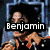 Six- of Michael Jackson images with text overlays: 'Benjamin', 'loves', 'Michael', 'Jackson', 'R.I.P.', and 'King of POP' in black block letters