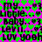 Pixelated text repeats 'my... ♡', 'little...', 'baby...', 'levi...', and 'lov yohh' on a bright pink background with green heart shapes.