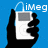 Pixelated icon shows a hand holding a white MP3 player against blue background with 'imeg' text above.