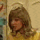 A person with shoulder-length brown hair wearing a yellow top, shown in four with subtle facial expression changes against a light background