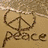 six distinct buddy icons: sand drawing with peace symbol and 'peace' text, green heart with pink outline, black smiley face, golden ballet shoes, yellow background with 'brittany' text, and solid gray square