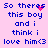 Pixelated text on pink background with blue letters and animated heart symbol replacing 'e' in 'there's', changing from solid to scattered particles.