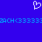 Blue background with white pixelated heart symbol above repeating blue text pattern.