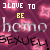 Animated icon with repeating text elements 'I LOVE TO BE', 'homo', and 'SEXUEL' in varying colors over a pink patterned background.