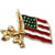 Static 50x50 pixel buddy icon featuring a golden cross with an American flag draped over it, set against a white background.