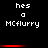 Pixelated text 'hes a Mcflurry' on black background with red horizontal bars above and below the text in two