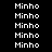 repeated 'Minho' text in white pixelated font on black background, with cyan highlight boxes appearing in specific positions across observations