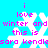 Pixelated cyan background with white snowflakes and pink text reading 'i love winter and this is sara kendle' in four identical quadrants.