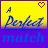 Yellow and purple square icon with 'A Perfect match' text, a small red heart in the top-right corner, and blue script-style lettering.