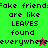 Pixelated text reads 'fake friend: fake friends are like LEAVES found everywhere' on split green and brown background with small pink and green star icons.