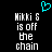 Pixelated cyan heart symbol above white text reading 'Hikki 6 is off the chain' on black background.