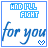 25 identical blue and white icons displaying 'AND I'LL FIGHT for you' with varying small symbols below the text