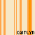 A static image with vertical orange and yellow stripes on a light beige background, featuring the text "CAITLYN" repeated six times in black pixelated font.