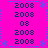 A static digital image with a bright pink background, displaying repeated dark blue text and light blue decorative elements arranged in a pattern