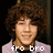 Pixelated image of a person with curly brown hair wearing a light purple shirt, showing two facial expressions side-by-side.