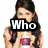 Six- of a woman with long dark hair in various poses and backgrounds, each with overlaid text forming "Who Am I? You'll Ever Meet The Coolest Person"