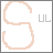 Animated contact sheet of a pixelated 'S' icon with changing text elements across frames, displayed on a gray background.
