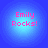Four identical circular icons with blue gradient backgrounds display pink pixelated text reading "Emily Rocks!" in a
