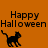 Animated orange background with black text and a walking cat silhouette, showing sequential movement across frames.