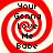 Four identical red and white spiral patterns arranged in a , each containing black text reading 'Your Gonna Love Me Babe' in pixelated font