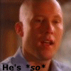 A four- animated sequence showing a bald man in a light blue shirt, with text overlays and background changes
