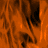 Animated orange and black flame-like patterns with a gray rectangular overlay on the right side.