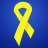 Yellow awareness ribbon on blue background with yellow text "Until They All Come Home..." and "Semper Fi!!" on red backgrounds.