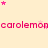 Repeated pink text 'carolemon' on a light yellow background with scattered pink and light pink stars.