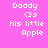 Pixelated text on a solid pink background with white lettering arranged in four identical vertical sections.