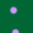 Animated contact sheet of 9 frames showing purple dots on a green background with varying dot shapes and positions across the sequence.