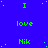 Blue background with green text 'I love Nik' repeated in a pattern, scattered light blue dots, and a gray rectangle at bottom right