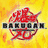 Two identical red 'Bakugan' logos on yellow background with two anime character portraits labeled 'shun' and 'Dan'.