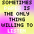 Pixelated text on a gradient background with two color variations of the same phrase.