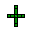 Green pixelated cross and square icons with varying line thicknesses on gray background