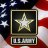 A static icon featuring a gold star within a dark frame, set against an American flag background with visible stars and stripes.