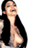 Pixelated static image of a person in profile wearing a black jacket over a light-colored top with visible chest area, set against white background.
