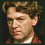 Three pixelated views of a person with light brown curly hair wearing a red jacket over white shirt against dark background.