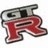 A stylized red letter R with a metallic silver outline and black shadowing on a white background.