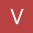 A white pixelated V-shaped symbol centered on a solid red background with no additional visual elements or text.