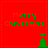 Red square icon with green text 'Merry Christmas' and green tree symbols in four quadrants, one tree animating between two positions.