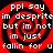 Red and black spiral background with white text reading "ppl say im desprite but im not im just fallin for u" in four identical quadrants.