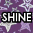 Pixelated icon with starry backgrounds and text reading "SHINEBRIGHT AS THE STARS -Mady" in white block letters.