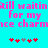Pixelated cyan background with pink text reading "still waitin for my dance charmce charm" and two of red/pink heart icons