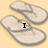Pixelated flip-flops on a beige background with text overlays reading 'I', 'LOV', and 'SUMMER!!!' across three views.