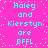 Cyan pixelated text on bright pink background with scattered white dots, repeating 'Haley and Kierstyn are BFFL' in two