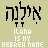 Pixelated Hebrew text 'אילנה' above 'ILANA 15 MY HEBREW NAME' in white and pink, repeated across a on beige background
