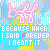 Pixelated icon with pink outlined bunny-like figure above text reading "BECAUSE WHEN I SAID FOREVER I MEANT IT" on light blue background.