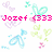 Pixelated icon with pink text phrases and pastel-colored heart shapes on white background.